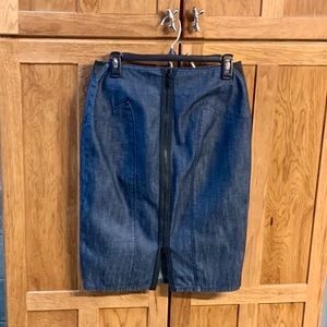 Lafayette 148 New York Denim Skirt—4